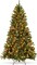 Decorated Christmas Tree Hinged Spruce with Pinecones, Berries, 250 Lights & Metal Base